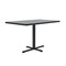Correll Rectangle Cafe Bistro and Breakroom Pedestal Table, High Pressure Laminate Top, Gray Granite BCT3042-15 - alternate 3
